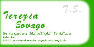 terezia sovago business card